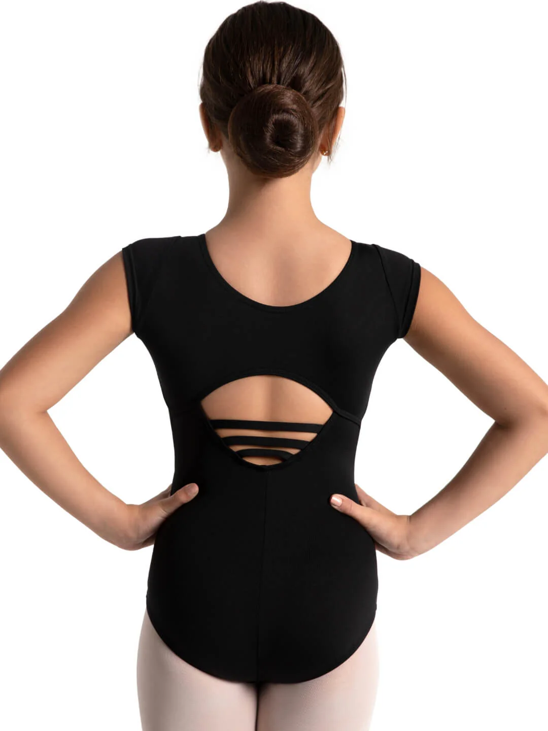 Studio Collection High Neck Cap Sleeve Leotard - Girls - Image 3