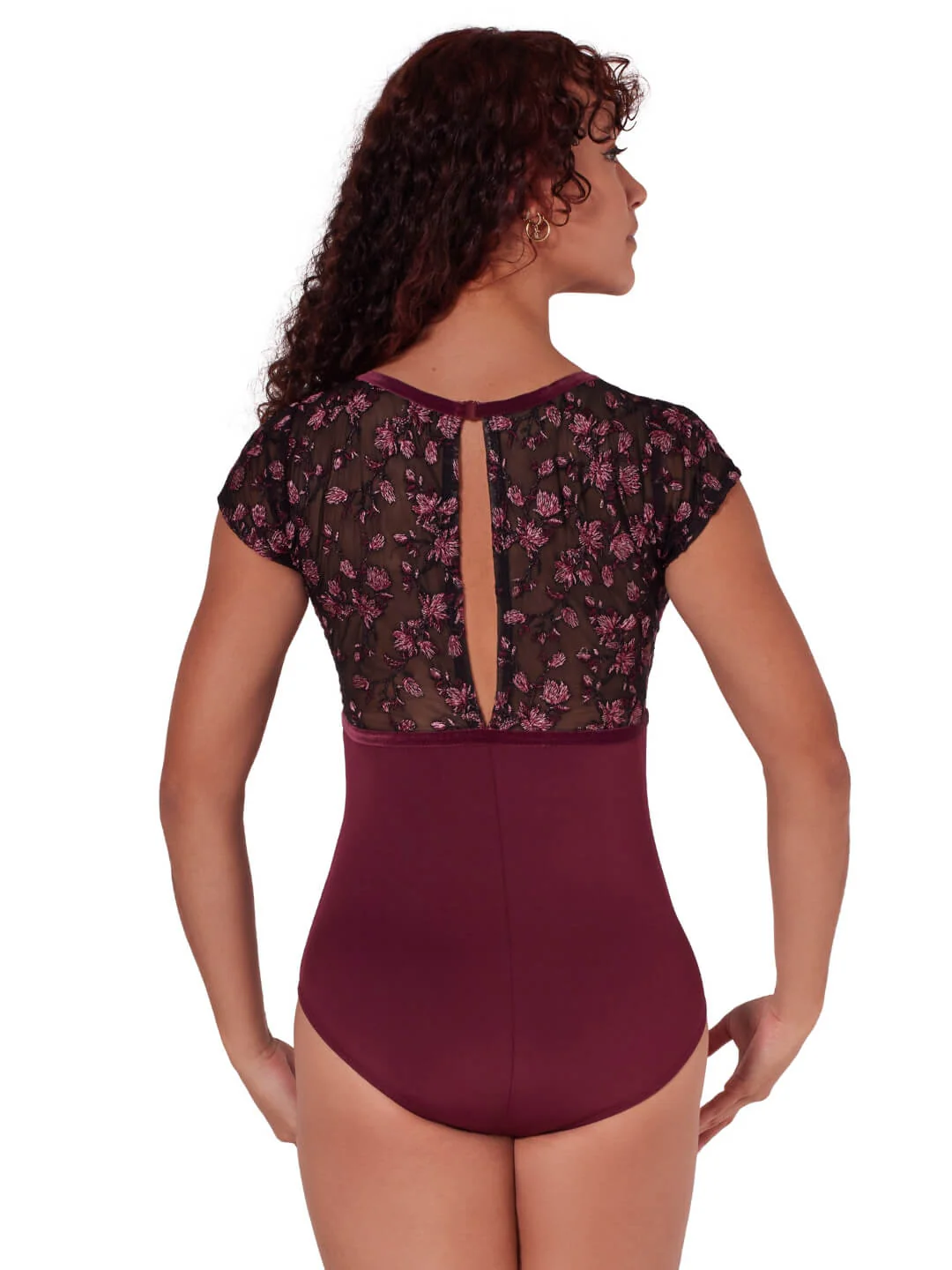 Ornate Romance Fascination Short Sleeve Mesh Leotard - Image 7