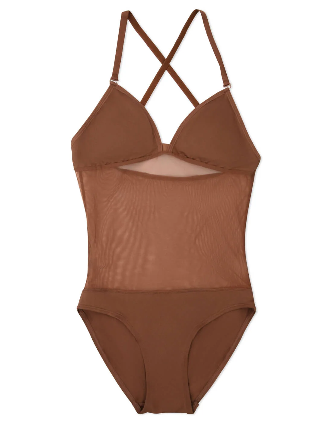 Plunge Neck Mesh Midriff Leotard - Girls - Image 7