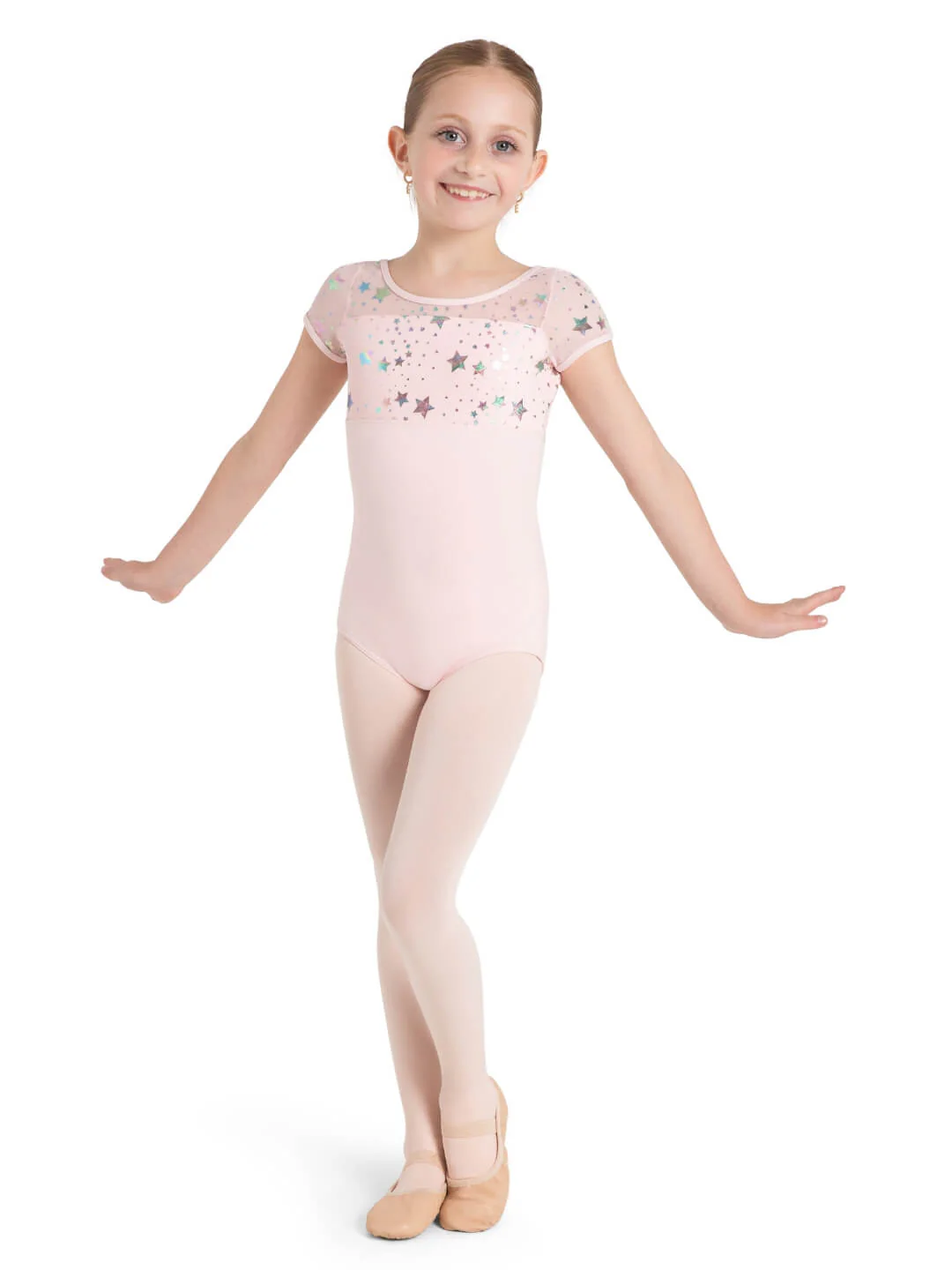 Star Struck Galaxy Short Sleeve Leotard - Girls - Image 6