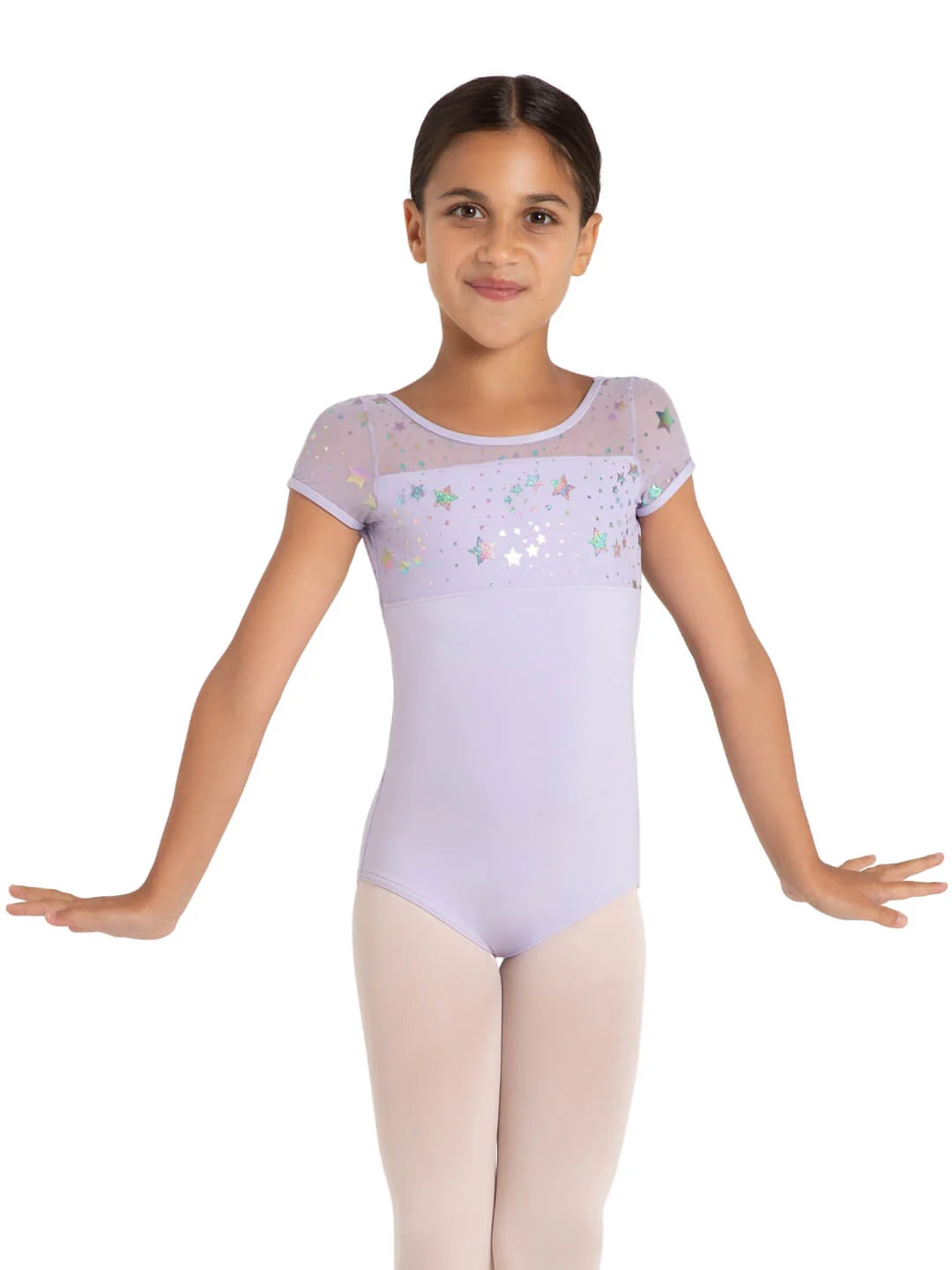 Star Struck Galaxy Short Sleeve Leotard - Girls - Image 8