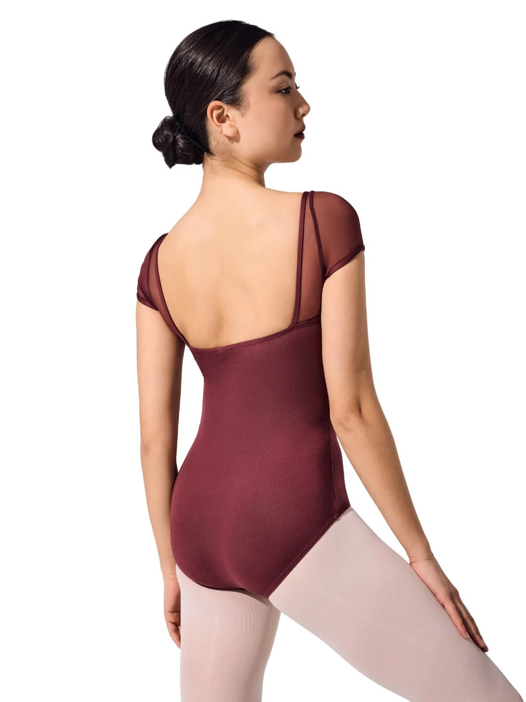 Studio Collection Mesh Yoke SS Leotard - Image 13
