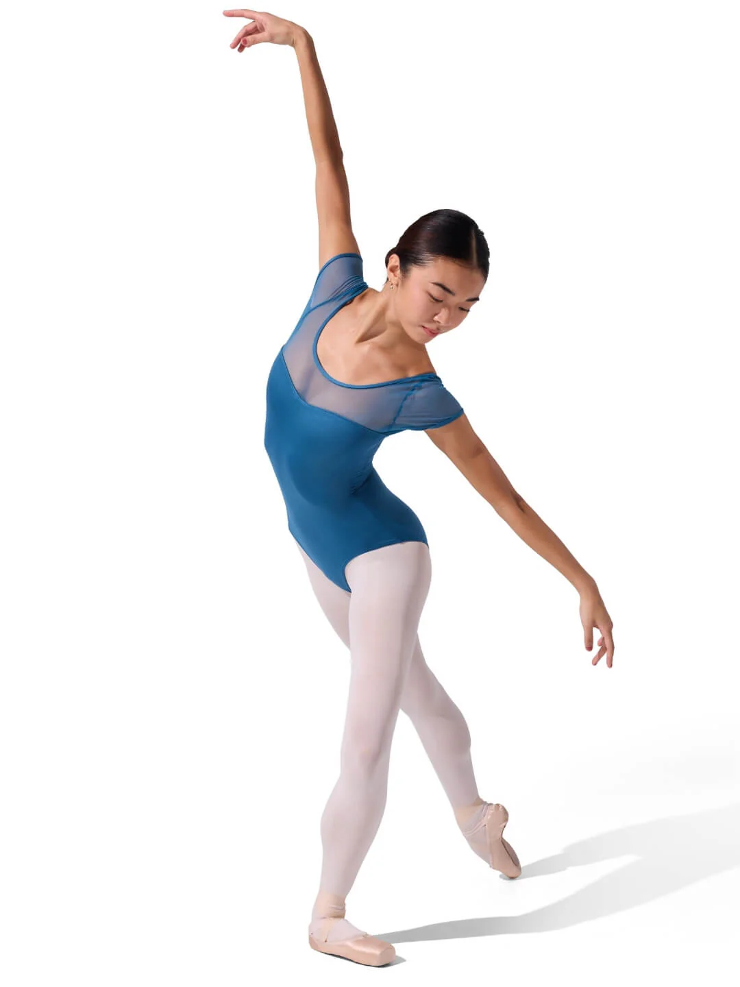 Studio Collection Mesh Yoke SS Leotard - Image 17