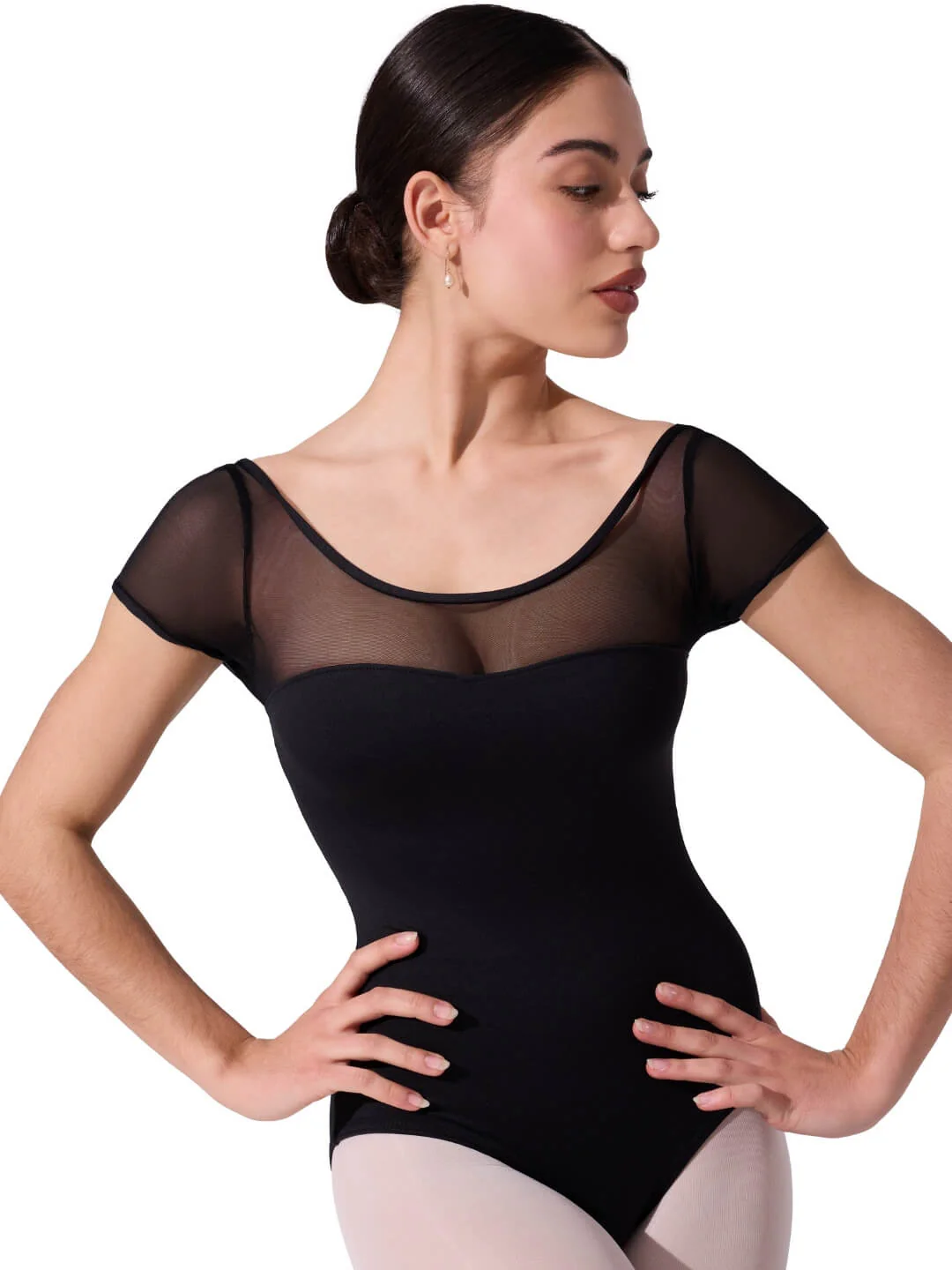 Studio Collection Mesh Yoke SS Leotard - Image 6